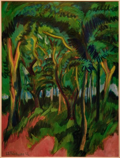 Leśne serce z różowym pierwszym planem autorstwa Ernst Ludwig Kirchner