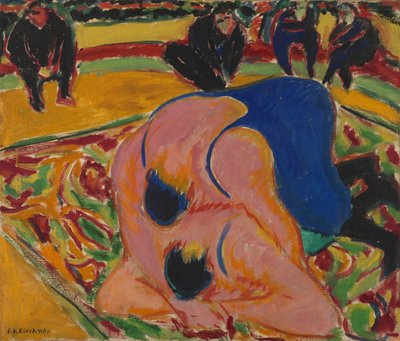 Zapaśnicy w cyrku autorstwa Ernst Ludwig Kirchner