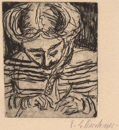 Młoda dziewczyna rysunek autorstwa Ernst Ludwig Kirchner