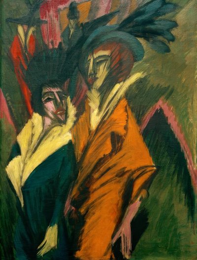 Dwie kobiety na ulicy autorstwa Ernst Ludwig Kirchner