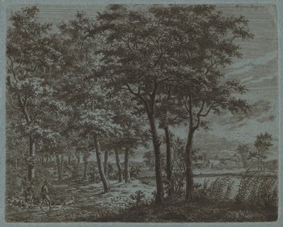 Pejzaż z chłopem niosącym drewno opałowe, ok. 1930 r. 1800. autorstwa Ernst Willem Jan Bagelaar