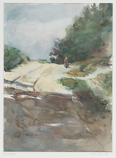 Piaszczysta droga przez zalesiony krajobraz autorstwa Ernst Witkamp