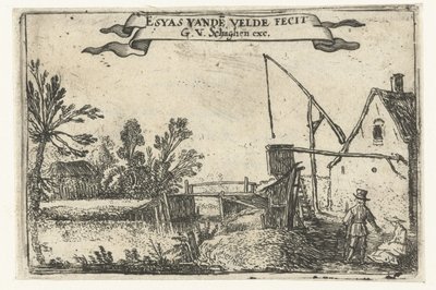 Gospodarstwo nad kanałem Małe pejzaże (tytuł serii) autorstwa Esaias van de Velde