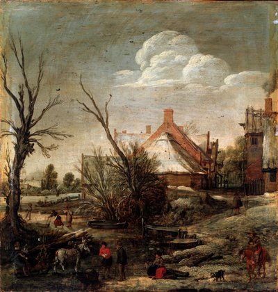 Zima, XVII wiek autorstwa Esaias van de Velde