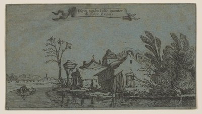 Gospodarstwo na prawo od rzeki autorstwa Esaias van den Velde I