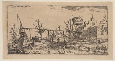 Krajobraz z browarem, od Landscapes autorstwa Esaias van den Velde I