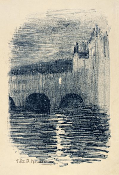 Pulteney Bridge, Bath - Zmierzch autorstwa Esther Blaikie MacKinnon