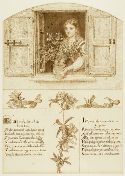 Okno Jessamine w kierunku „Przydrożnych pieśni Toskanii” autorstwa Esther Frances (1837 1917) Alexander