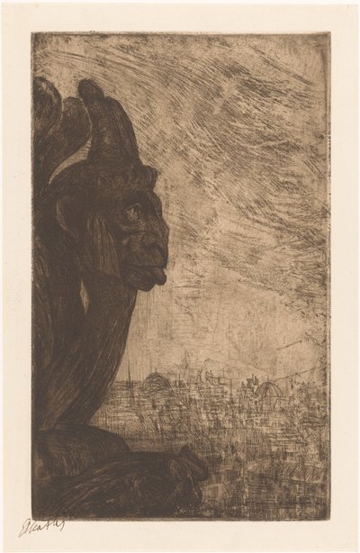 Chimère van de Notre-Dame (oryginalny tytuł obiektu) autorstwa Etha Fles (signed by artist)