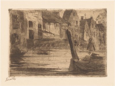 Dordrecht (oryginalny tytuł na obiekcie) autorstwa Etha Fles (signed by artist)