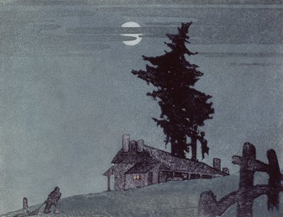 Gospodarstwo, 1937 (linoryt) autorstwa Ethleen Palmer