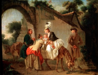Pożegnanie mamki, 1777. autorstwa Etienne Aubry