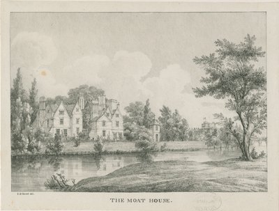 Tamworth - Dom z fosą: cynkografia, bd [1796-1865] autorstwa Etienne Bruno Hamel