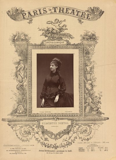 Teatr paryski: Hyacinthe Derval autorstwa Etienne Carjat
