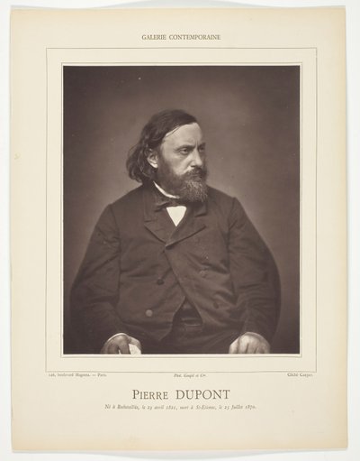 Pierre Dupont autorstwa Etienne Carjat