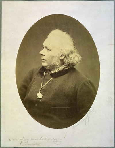 Portret Honore Daumiera (1808-79) 1861 (odbitka albumowa) autorstwa Etienne Carjat