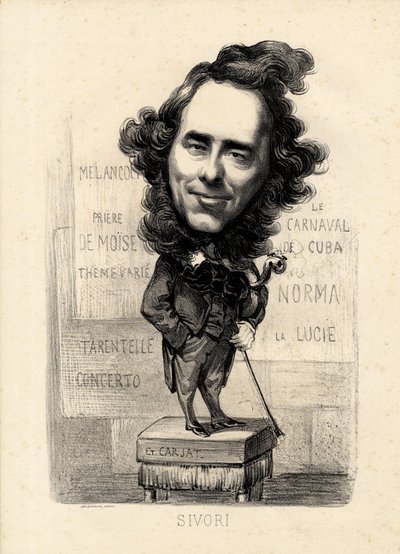 latający liść - ilustracja Etienne Carjat (1826-1906): Sivori Camille Camillo (1815-1894) autorstwa Etienne Carjat