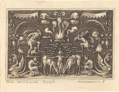Ofiara Abrahama autorstwa Etienne Delaune