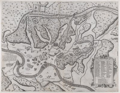 Lustro rzymskiej wspaniałości: Starożytny Rzym i jego wzgórza, z zachodu, 1573., 1573. autorstwa Etienne Duperac
