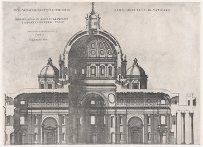 Zwierciadło świetności rzymskiej: św. Piotra, XVI w., XVI w. autorstwa Etienne Duperac