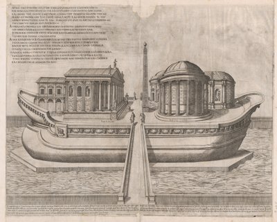 Lustro rzymskiej świetności: Świątynie na Tybrze, 1582., 1582. autorstwa Etienne Duperac