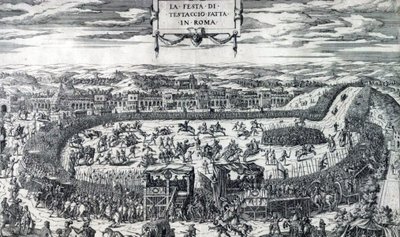 Dupérac Święto Testaccio 1554 autorstwa Etienne Duperac