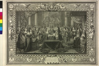 Ślub króla Lewisa XIV z Marią Teresą Austriacką autorstwa Étienne Jeaurat
