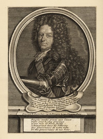 Francois de Neufville, 2. książę Villeroy, francuski żołnierz autorstwa Etienne Jehandier Desrochers