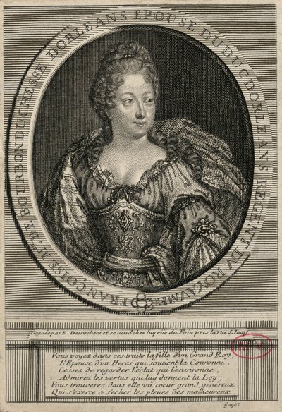 Françoise-Marie de Bourbon przez Desrochers, Etienne Jahandier, autorstwa Etienne Jehandier Desrochers