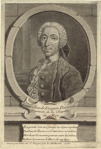 Louis-Claude Daquin autorstwa Etienne Jehandier Desrochers