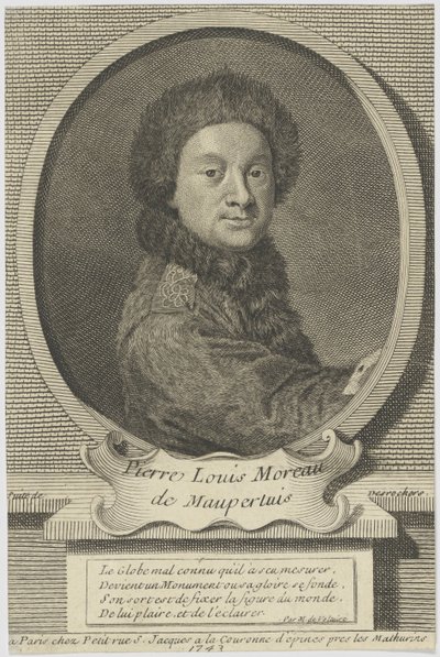 Pierre Louis Moreau de Maupertuis 1698-1759 , 1743. autorstwa Etienne Jehandier Desrochers