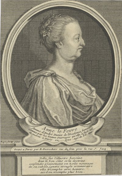 Portret Anne Dacier urodzonej w Le Fèvre 1647-1720, ok. 1720. autorstwa Etienne Jehandier Desrochers