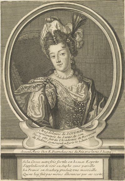 Portret Madeleine de Scudéry 1607-1701, ok. 1607-1701 1710. autorstwa Etienne Jehandier Desrochers