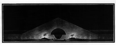 Pomnik nagrobny „”charakteryzujący rodzaj pochowanej architektury”” – E.L. Boullée. autorstwa Etienne Louis Boullee