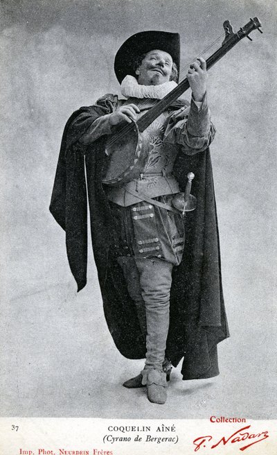 Constant Poppy aka Coquelin aîné (1841 - 1909) sfotografowany w kostiumie Cyrano de Bergerac (zdjęcie) autorstwa Etienne Neurdein