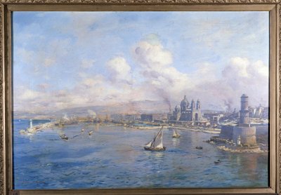 Basen Joliette i nowe porty w Marsylii Obraz Etienne Martina (1856-1945). Akademia Marsylii autorstwa Etienne Philippe Martin