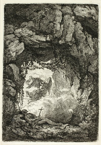 Śmierć św. Hieronima autorstwa Etienne de Lavallee Poussin