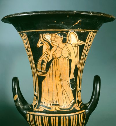 Calyx-krater (duży wazon) autorstwa Berkeley Painter przedstawiający uskrzydlonego ducha. Cywilizacja etruska, IV wiek p.n.e. autorstwa Etruscan
