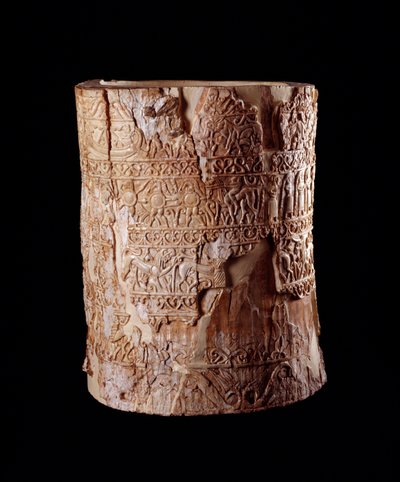 Cywilizacja etruska: cyborium z kości słoniowej z grobowca Pania a Chiusi, Włochy - VII wiek p.n.e. autorstwa Etruscan