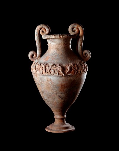 Cywilizacja etruska: amfora z terakoty z grobowca Poggio Sala, Włochy IV wpne Wymiary 48 cm autorstwa Etruscan