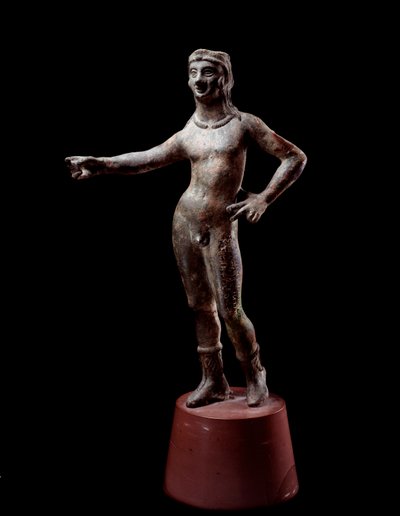 Cywilizacja etruska: „”bóstwo projektu Culsans”” Rzeźba z brązu, III w. p.n.e. z Cortony, Włochy Wym. 30 cm autorstwa Etruscan