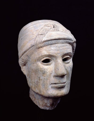Głowa starej kobiety z Cerveteri (glina) autorstwa Etruscan
