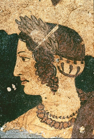 Portret Velii Spurinna - Detal - Fresk, IV wiek p.n.e autorstwa Etruscan