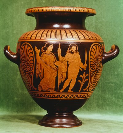 Stamnos, czerwonofigurowa ceramika z Vulci (Lazio). Cywilizacja etruska, IV wiek p.n.e. autorstwa Etruscan
