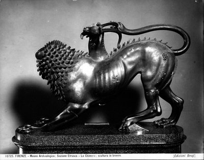 Ranna Chimera z Bellerophon (brąz) (szczegóły patrz 104199) autorstwa Etruscan Etruscan