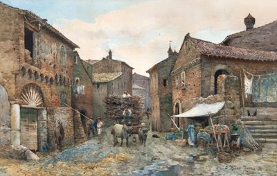 Country Commissariat w Tivoli autorstwa Ettore Roesler Franz