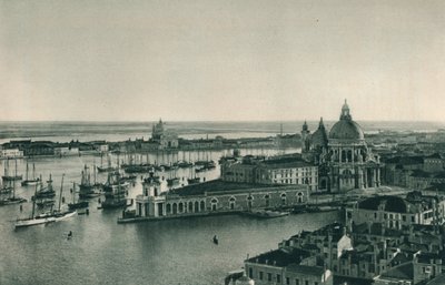 Canal Grande i kościół Santa Maria della Salute, Wenecja, Włochy, 1927 autorstwa Eugen Poppel