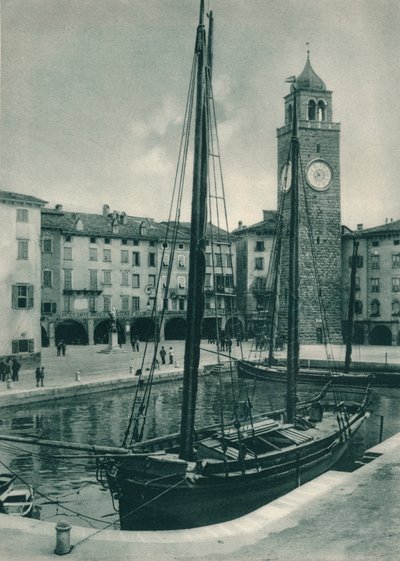 Port i Torre Apponale, Riva del Garda, Włochy, 1927 autorstwa Eugen Poppel