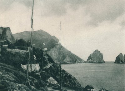 Marina Piccola z siatkami na ptactwo, Capri, Włochy, 1927 autorstwa Eugen Poppel