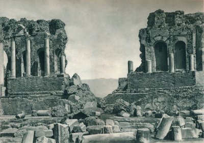 Scena Teatru Greckiego, Taormina, Sycylia, Włochy, 1927 autorstwa Eugen Poppel